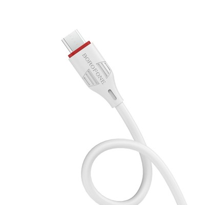 Кабель Borofone BX17, micro USB - USB, 2.4 А, 1 м, белый