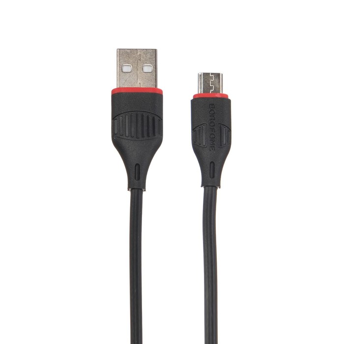 Кабель Borofone BX17, micro USB - USB, 2.4 А, 1 м, чёрный - фото 51489720