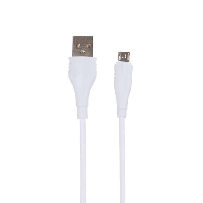 Кабель Borofone BX18, micro USB - USB, 2.4 А, 1 м, белый - Фото 1
