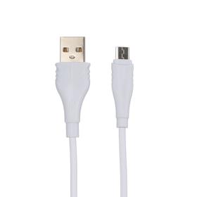 Кабель Borofone BX18, microUSB - USB, 2 А, 2 м, PVC оплётка, белый