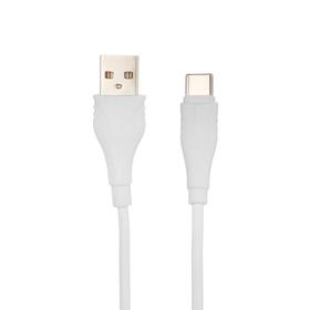 Кабель Borofone BX18, Type-C - USB, 3 А, 2 м, PVC оплётка, белый