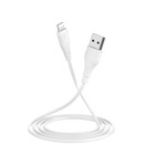 Кабель Borofone BX18, Lightning - USB, 2 А, 2 м, PVC оплётка, белый - фото 6342367