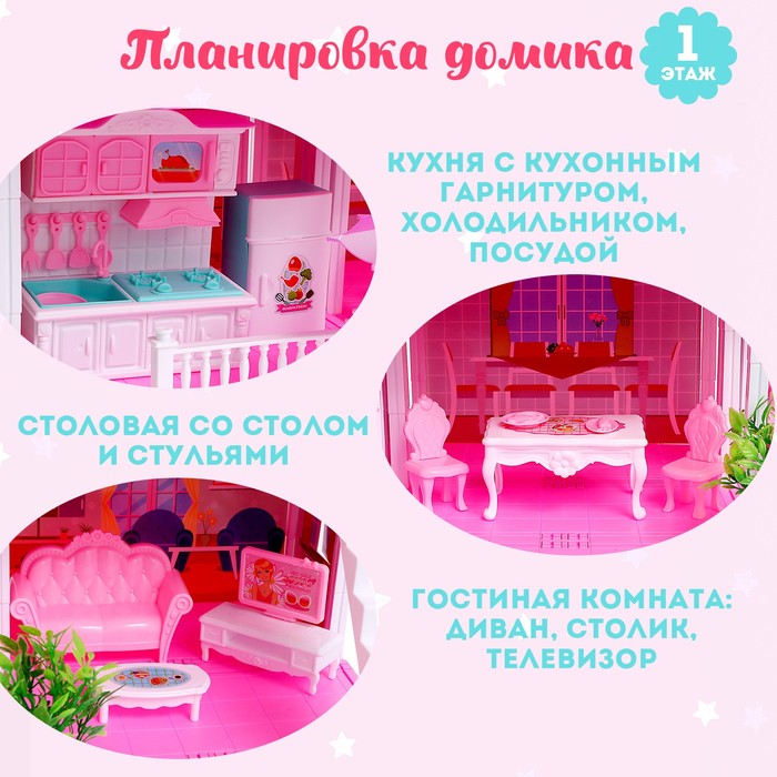 Дом для кукол «Особняк» с куклами и аксессуарами - фото 1885077475