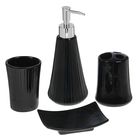 Набор аксессуаров для ванной комнаты «Василек», 4 предмета (мыльница, дозатор для мыла, 2 стакана) - Фото 1