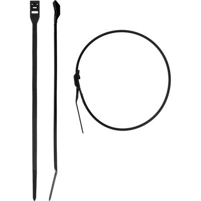 Стяжки кабельные "ЗУБР" черные, с плоским замком, 3.6 х 150 мм, нейлон, 50 шт.