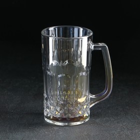 Кружка стеклянная для пива «Кристалл», 500 мл, цвет МИКС
