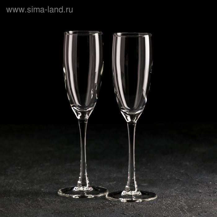 Набор стеклянных бокалов для шампанского «Эталон», 170 мл, 2 шт - Фото 1