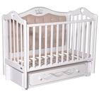 Детская кровать Rouz Elegance Premium, мягкая стенка, маятник, ящик, цвет белый - фото 109845325