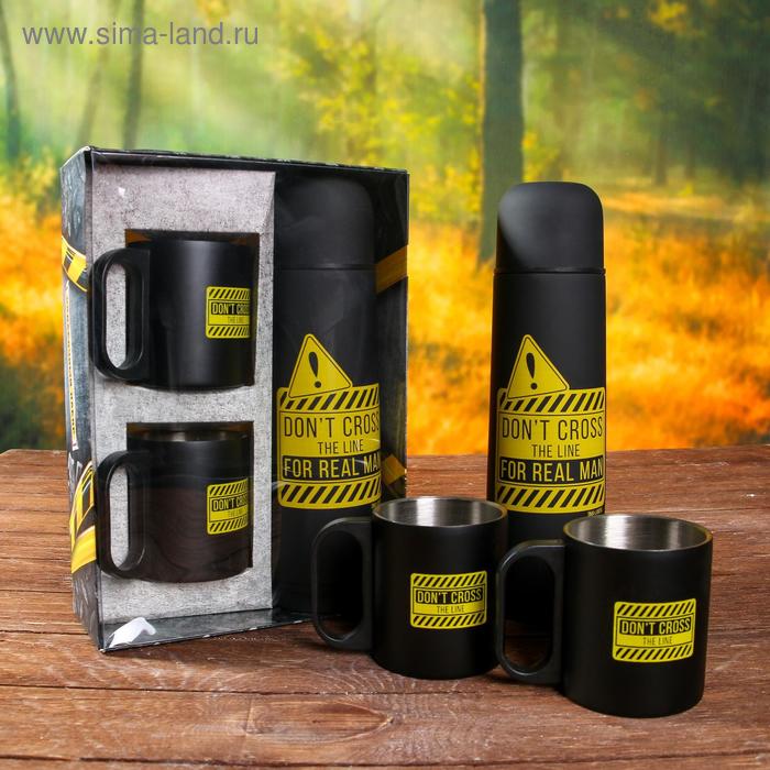 Набор For real man, термос 500 мл, кружка 2 шт