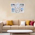 Фоторамка-коллаж на 5 фото с часами настенными «Эмина», бесшумные, 49×36 см, 12×12 см - Фото 5