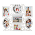 Часы настенные с фоторамками "Family", бесшумные, 45 х 37 см, d-11.5 см, АА - фото 318399521