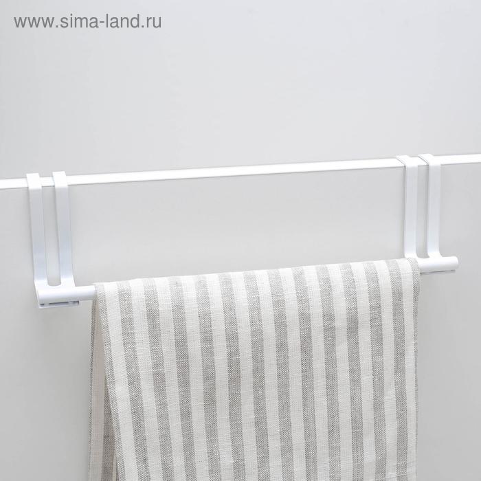 Держатель для полотенец на дверцу, белый - Фото 1