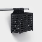 Сушилка для столовых приборов Доляна, 17.5×16.5×9 см, подвесная, металл, чёрная - Фото 5