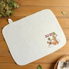 Коврик - сидушка для бани и сауны с принтом «Пар да веник дороже денег», 38×25 см, полиэфир 70%, шерсть 30%, «Добропаровъ» - Фото 2