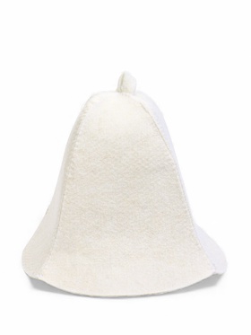 Шапка для бани и сауны, полиэфир 70%, шерсть 30%, светлая, «Добропаровъ»