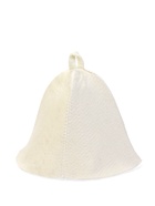 Шапка для бани и сауны, с принтом «Super папа», полиэфир 70%, шерсть 30%, белая, «Добропаровъ» 5312225