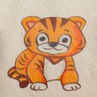 Шапка для бани детская "Тигрёнок" с принтом, белая - Фото 2