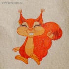 Шапка для бани и сауны детская, с принтом «Белочка», полиэфир 20%, шерсть 80%, белая, «Добропаровъ» - Фото 2