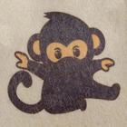 Шапка для бани с детским принтом "Обезьянка" , белая - Фото 4