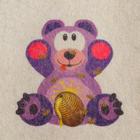 Шапка для бани с детским принтом "Медвежонок" , белая - Фото 2