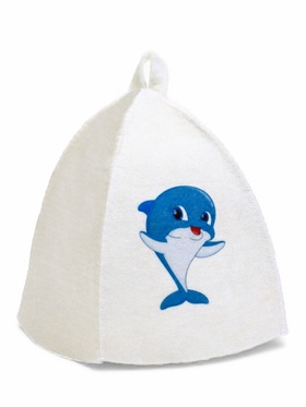 Шапка для бани и сауны «Дельфин», шерсть, полиэфир, детская, «Добропаровъ» (комплект 2 шт)