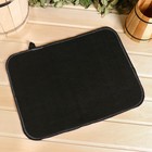 Коврик - сидушка для бани и сауны, 43×34 см, шерсть 30%, полиэфир 70%, тёмный, «Добропаровъ» - Фото 1