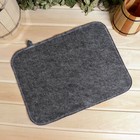 Коврик - сидушка для бани и сауны, 43×34 см, шерсть 30%, полиэфир 70%, тёмный, «Добропаровъ» - Фото 3