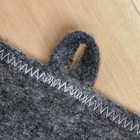 Коврик - сидушка для бани и сауны, 43×34 см, шерсть 30%, полиэфир 70%, тёмный, «Добропаровъ» - Фото 4