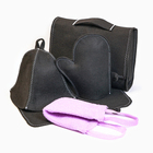 Набор для бани, 5 предметов: шапка, коврик, рукавица, мочалка, сумка, шерсть 20%, полиэфир 80%, тёмный, МИКС, «Добропаровъ» - Фото 12