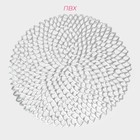 Салфетки сервировочные на стол Доляна «Лея», d=38 см, 4 шт., серебряные - Фото 3