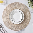 Салфетки сервировочные на стол Доляна «Листья», d=38 см, 4 шт., золотые - Фото 3