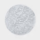 Набор салфеток сервировочных на стол Доляна «Листья», d=38 см, 4 шт, цвет серебряный - фото 4314648