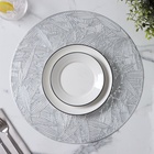 Салфетки сервировочные на стол Доляна «Листья», d=38 см, 4 шт., серебряные - Фото 4