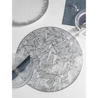 Набор салфеток сервировочных на стол Доляна «Листья», d=38 см, 4 шт, цвет серебряный - Фото 5