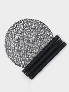 Салфетки сервировочные на стол Доляна «Паутинка», d=38 см, 4 шт., чёрные - Фото 1