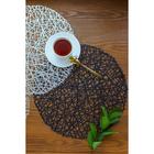 Салфетки сервировочные на стол Доляна «Паутинка», d=38 см, 4 шт., чёрные - Фото 5