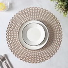 Салфетки сервировочные на стол Доляна «Солнечная», d=38 см, 4 шт., золотые - Фото 5