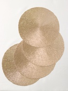 Салфетки сервировочные на стол Доляна «Соломка», d=38 см, 4 шт., золотые - Фото 4