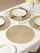 Салфетки сервировочные на стол Доляна «Соломка», d=38 см, 4 шт., золотые - Фото 3