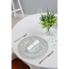 Салфетки сервировочные на стол Доляна «Соломка», d=38 см, 4 шт., серебряные - Фото 9