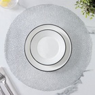 Салфетки сервировочные на стол Доляна «Соломка», d=38 см, 4 шт., серебряные - Фото 5