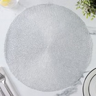 Салфетки сервировочные на стол Доляна «Соломка», d=38 см, 4 шт., серебряные - Фото 4