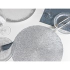Набор салфеток сервировочных на стол Доляна «Соломка», d=38 см, 4 шт, цвет серебряный - Фото 5