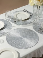 Салфетки сервировочные на стол Доляна «Сияние», d=38 см, 4 шт., серебряные - Фото 3