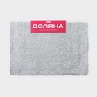 Салфетки сервировочные на стол Доляна «Соломка», 30×45 см, 4 шт., серебряные 5130330