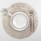 Набор салфеток сервировочных на стол Доляна «Манифик», d=38 см, 4 шт, цвет золотой - фото 24668821