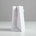 Пакет подарочный, упаковка, «Белый», 11,5 х 14.5 х 6 см - Фото 2