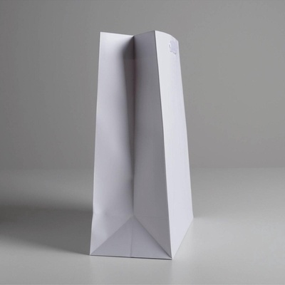 Пакет подарочный, упаковка, «Белый», M 25.5×30×9 см