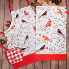 Набор подарочный "Этель" Winter birds, фартук, полотенце, прихватка - Фото 1
