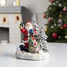 Светодиодная фигура «Дед Мороз» 12.5 × 19 × 9 см, керамика, батарейки АААх3 (не в комплекте), свечение тёплое белое - Фото 2